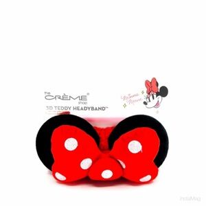 NEW Minnie Mouse The Creme Shop Plush Headband with Minnie Mouse Signature Bow